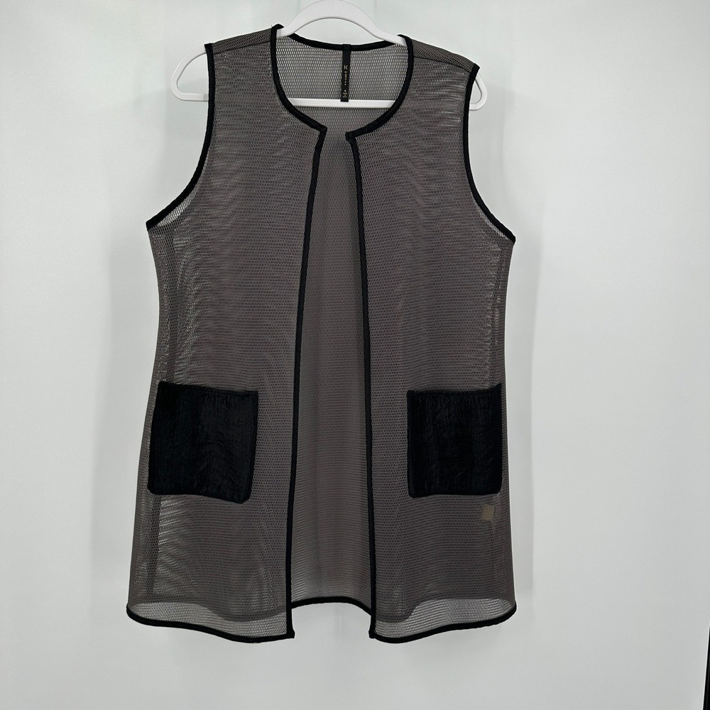 IC by Connie K Womens Sheer Mesh Cyberpunk Vest Size S Avant Garde Industrial